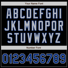 Загрузить изображение в средство просмотра галереи, Custom Black Royal-Gray Bomber Varsity Letterman Zipper Jacket