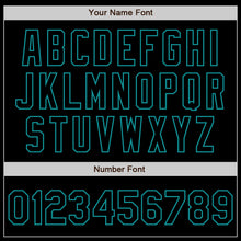 Загрузить изображение в средство просмотра галереи, Custom Black Teal Bomber Varsity Letterman Zipper Jacket