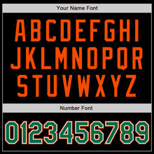 Загрузить изображение в средство просмотра галереи, Custom Black Kelly Green-Orange Bomber Varsity Letterman Zipper Jacket