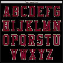 Laden Sie das Bild in den Galerie-Viewer, Custom Black Maroon-Cream Bomber Varsity Letterman Zipper Jacket