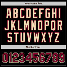 Laden Sie das Bild in den Galerie-Viewer, Custom Black Maroon-Cream Bomber Varsity Letterman Zipper Jacket