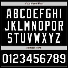 Загрузить изображение в средство просмотра галереи, Custom Black White Bomber Varsity Letterman Zipper Jacket