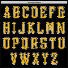 Загрузить изображение в средство просмотра галереи, Custom Black Gold-White Bomber Varsity Letterman Zipper Jacket