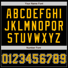 Загрузить изображение в средство просмотра галереи, Custom Black Gold-White Bomber Varsity Letterman Zipper Jacket