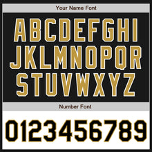 Загрузить изображение в средство просмотра галереи, Custom Black Old Gold-White Bomber Varsity Letterman Two Tone Zipper Jacket