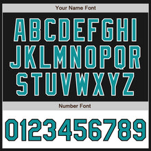 Загрузить изображение в средство просмотра галереи, Custom Black Teal-White Bomber Varsity Letterman Two Tone Zipper Jacket