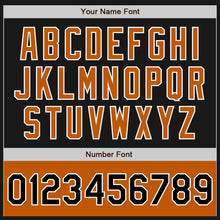 Загрузить изображение в средство просмотра галереи, Custom Black Texas Orange-White Bomber Varsity Letterman Two Tone Zipper Jacket