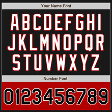 Загрузить изображение в средство просмотра галереи, Custom Black Red-White Bomber Varsity Letterman Two Tone Zipper Jacket