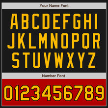 Charger l'image dans la galerie, Custom Black Gold-Red Bomber Varsity Letterman Two Tone Zipper Jacket