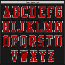 Загрузить изображение в средство просмотра галереи, Custom Black Red-White Bomber Varsity Letterman Two Tone Zipper Jacket