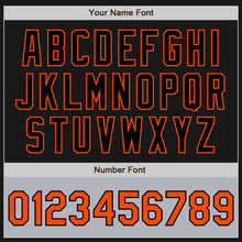 Загрузить изображение в средство просмотра галереи, Custom Black Orange Bomber Varsity Letterman Two Tone Zipper Jacket