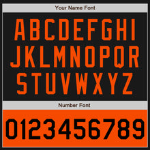 Загрузить изображение в средство просмотра галереи, Custom Black Orange Bomber Varsity Letterman Two Tone Zipper Jacket