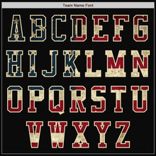 Загрузить изображение в средство просмотра галереи, Custom Black Vintage USA Flag Olive-Cream Bomber Varsity Letterman Two Tone Zipper Jacket