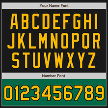 Загрузить изображение в средство просмотра галереи, Custom Black Gold-Kelly Green Bomber Varsity Letterman Two Tone Zipper Jacket