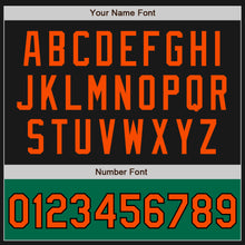 Загрузить изображение в средство просмотра галереи, Custom Black Orange-Kelly Green Bomber Varsity Letterman Two Tone Zipper Jacket