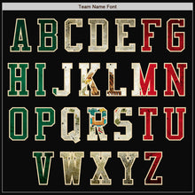 Charger l'image dans la galerie, Custom Black Vintage Mexican Flag Kelly Green-Cream Bomber Varsity Letterman Two Tone Zipper Jacket