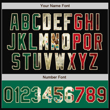 Charger l'image dans la galerie, Custom Black Vintage Mexican Flag Kelly Green-Cream Bomber Varsity Letterman Two Tone Zipper Jacket