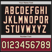 Загрузить изображение в средство просмотра галереи, Custom Black Cream-Crimson Bomber Varsity Letterman Two Tone Zipper Jacket