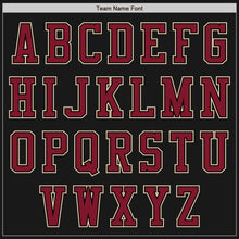 Charger l'image dans la galerie, Custom Black City Cream-Crimson Bomber Varsity Letterman Two Tone Zipper Jacket