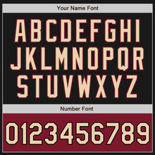 Charger l'image dans la galerie, Custom Black City Cream-Crimson Bomber Varsity Letterman Two Tone Zipper Jacket