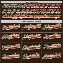 Charger l'image dans la galerie, Custom Brown Vintage USA Flag Cream-Maroon Bomber Full-Snap Varsity Letterman Two Tone Hoodie Jacket