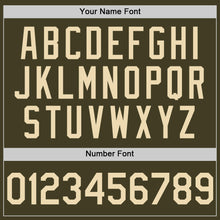 Charger l'image dans la galerie, Custom Olive Cream-Black Bomber Full-Snap Varsity Letterman Salute To Service Hoodie Jacket