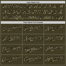 Charger l'image dans la galerie, Custom Olive Camo Black-Cream Bomber Full-Snap Varsity Letterman Salute To Service Hoodie Jacket