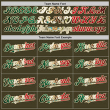 Charger l'image dans la galerie, Custom Olive Vintage Mexican Flag Cream-Black Bomber Full-Snap Varsity Letterman Salute To Service Hoodie Jacket