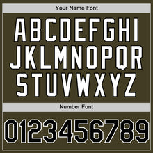 Charger l'image dans la galerie, Custom Olive Black-White Bomber Full-Snap Varsity Letterman Salute To Service Hoodie Jacket