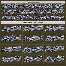 Charger l'image dans la galerie, Custom Olive Navy-White Bomber Full-Snap Varsity Letterman Salute To Service Hoodie Jacket