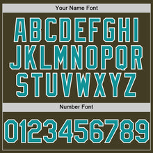 Charger l'image dans la galerie, Custom Olive Teal-White Bomber Full-Snap Varsity Letterman Salute To Service Hoodie Jacket