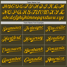 Charger l'image dans la galerie, Custom Olive Gold-Black Bomber Full-Snap Varsity Letterman Two Tone Salute To Service Hoodie Jacket