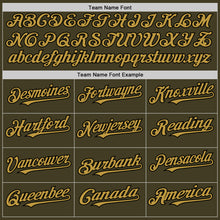 Charger l'image dans la galerie, Custom Olive Old Gold-Black Bomber Full-Snap Varsity Letterman Two Tone Salute To Service Hoodie Jacket