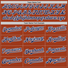 Load image into Gallery viewer, Custom Texas Orange Navy-White Bomber Full-Snap Varsity Letterman Hoodie Jacket