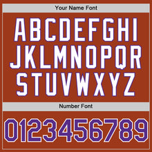 Load image into Gallery viewer, Custom Texas Orange Purple-White Bomber Full-Snap Varsity Letterman Two Tone Hoodie Jacket