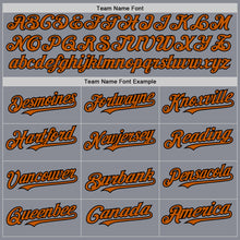 Charger l'image dans la galerie, Custom Gray Texas Orange-Black Bomber Full-Snap Varsity Letterman Two Tone Hoodie Jacket