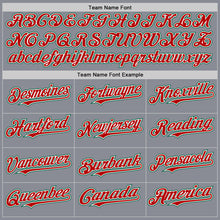 Charger l'image dans la galerie, Custom Gray Red-Kelly Green Bomber Full-Snap Varsity Letterman Two Tone Hoodie Jacket