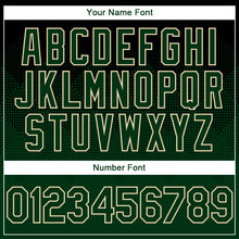 Charger l'image dans la galerie, Custom Black Green-Cream Gradient Square Shape 3D Pattern Design Bomber Full-Snap Varsity Letterman Hoodie Jacket