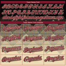 Charger l'image dans la galerie, Custom Black City Cream-Crimson Gradient Square Shape 3D Pattern Design Bomber Full-Snap Varsity Letterman Hoodie Jacket