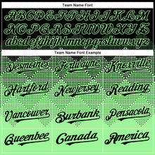 Charger l'image dans la galerie, Custom Black Pea Green-White Gradient Square Shape 3D Pattern Design Bomber Full-Snap Varsity Letterman Hoodie Jacket