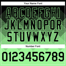 Charger l'image dans la galerie, Custom Black Pea Green-White Gradient Square Shape 3D Pattern Design Bomber Full-Snap Varsity Letterman Hoodie Jacket