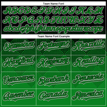Charger l'image dans la galerie, Custom Black Grass Green-White Gradient Square Shape 3D Pattern Design Bomber Full-Snap Varsity Letterman Hoodie Jacket