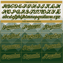 Charger l'image dans la galerie, Custom White Green-Old Gold Gradient Square Shape 3D Pattern Design Bomber Full-Snap Varsity Letterman Hoodie Jacket