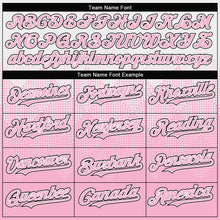 Charger l'image dans la galerie, Custom White Light Pink-Black Gradient Square Shape 3D Pattern Design Bomber Full-Snap Varsity Letterman Hoodie Jacket