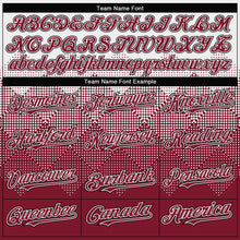 Charger l'image dans la galerie, Custom White Crimson-Black Gradient Square Shape 3D Pattern Design Bomber Full-Snap Varsity Letterman Hoodie Jacket