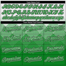 Charger l'image dans la galerie, Custom White Grass Green-Black Gradient Square Shape 3D Pattern Design Bomber Full-Snap Varsity Letterman Hoodie Jacket