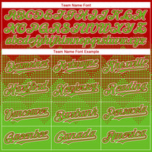 Charger l'image dans la galerie, Custom Red Aurora Green-White Gradient Square Shape 3D Pattern Design Bomber Full-Snap Varsity Letterman Hoodie Jacket