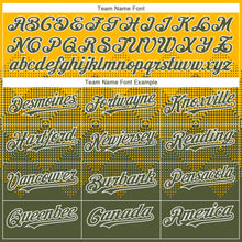 Charger l'image dans la galerie, Custom Gold Olive-White Gradient Square Shape 3D Pattern Design Bomber Full-Snap Varsity Letterman Hoodie Jacket