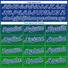 Charger l'image dans la galerie, Custom Royal Grass Green-White Gradient Square Shape 3D Pattern Design Bomber Full-Snap Varsity Letterman Hoodie Jacket