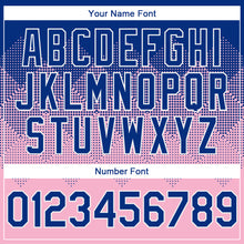 Charger l'image dans la galerie, Custom Royal Light Pink-White Gradient Square Shape 3D Pattern Design Bomber Full-Snap Varsity Letterman Hoodie Jacket